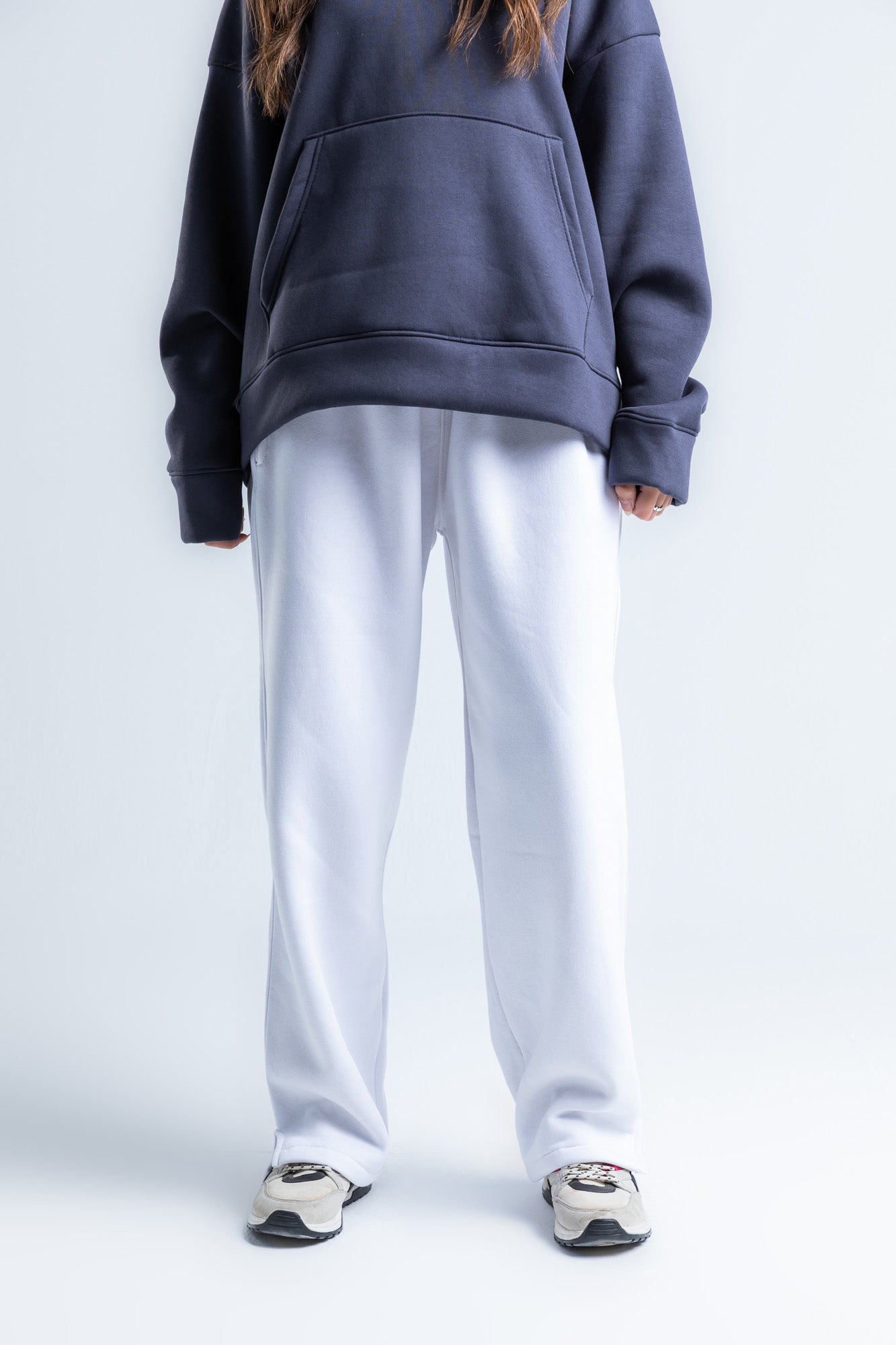White Wide Legged Sweatpants