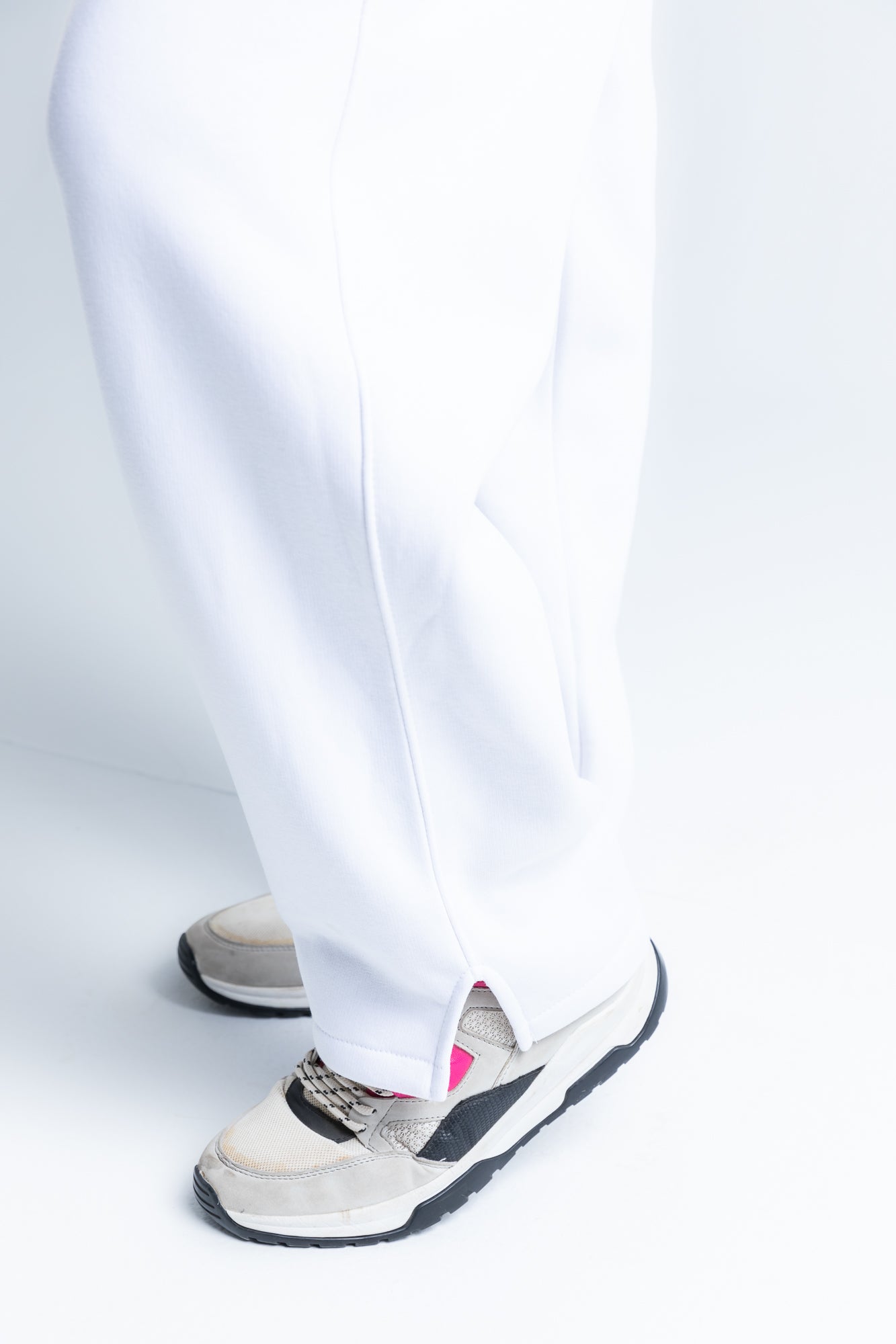 White Wide Legged Sweatpants