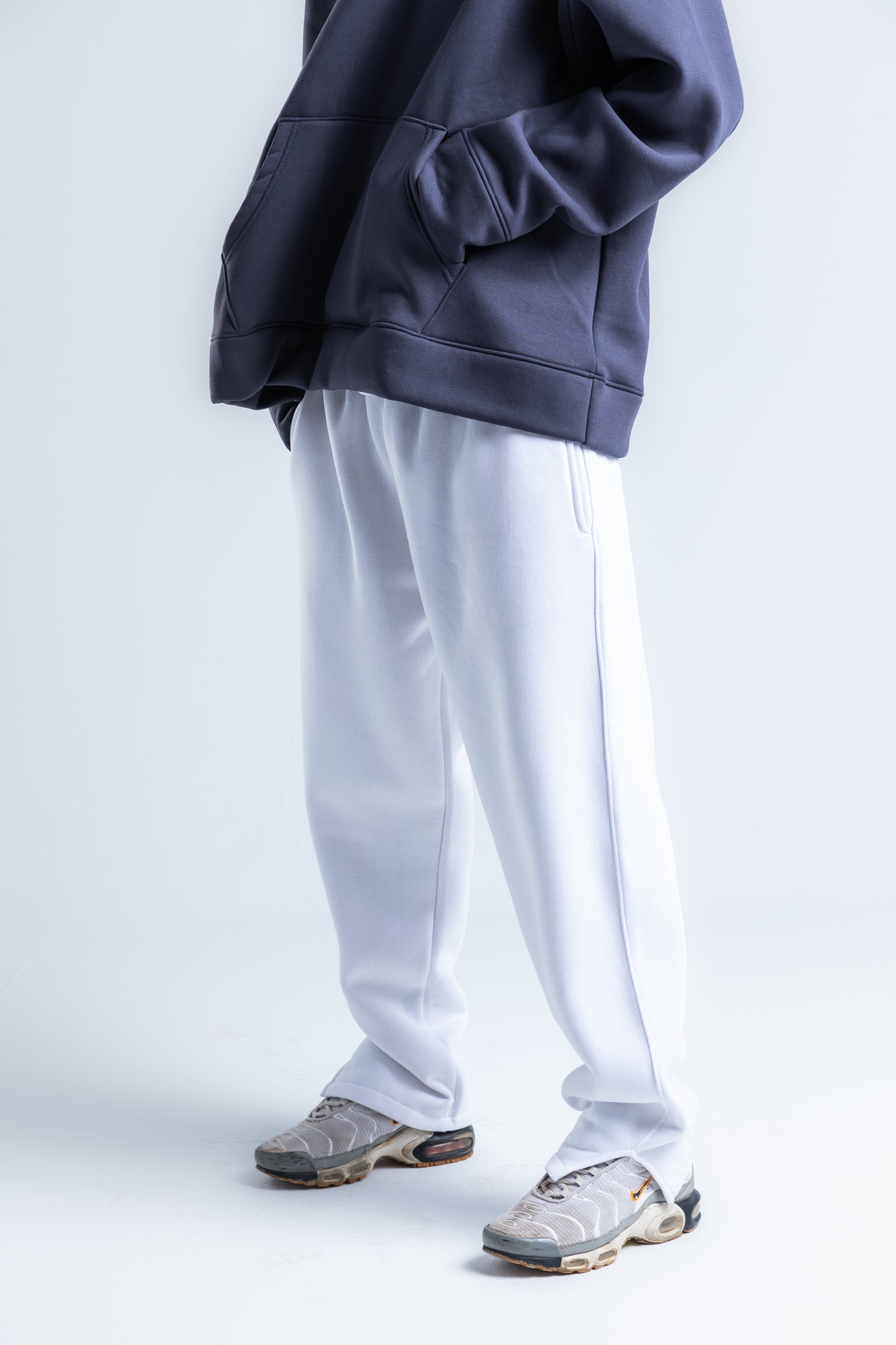 White Wide Legged Sweatpants