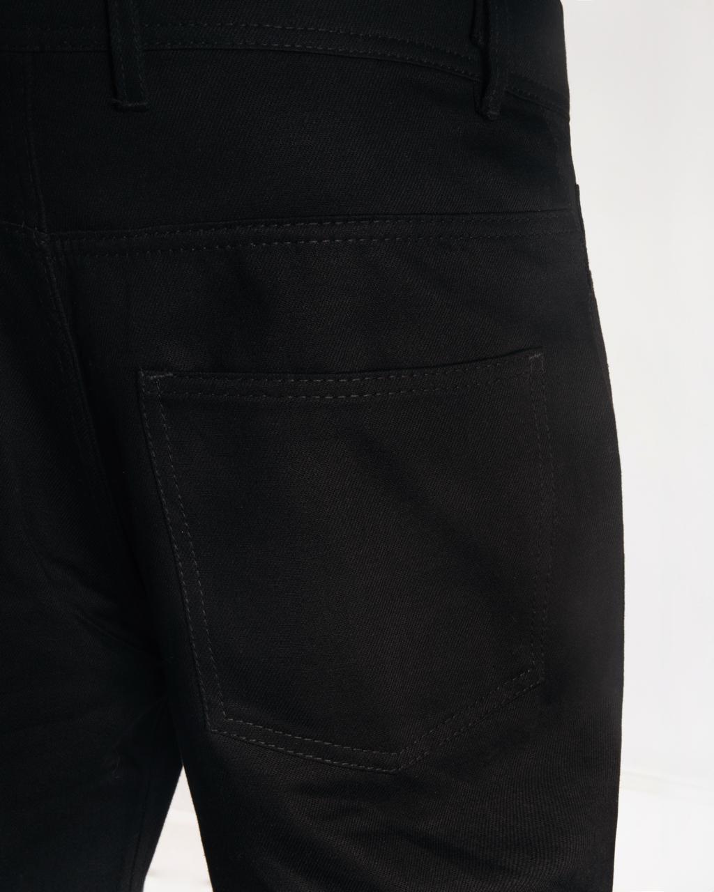 Unisex Authentic Denim - Wide Leg Dark Black